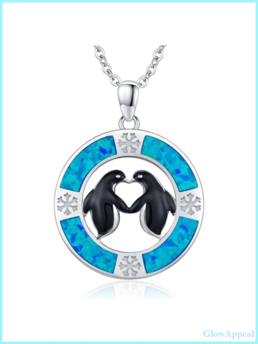 925 Sterling Silver Penguin Pendant Necklace Christmas Jewelry Gift for Women